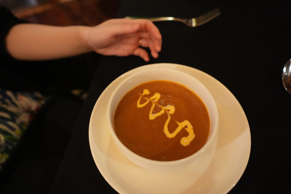 Namale Resort & Spa 3日目(7/25)ディナー トマトバジルスープ(Tomato Basil Soup)